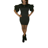 Ruffle sweater dress