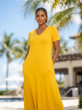 Chill Dress Mustard - Style Me Prettie AI Editorial