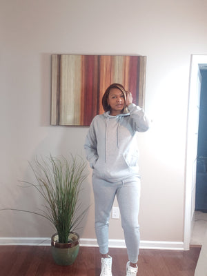 Heather grey hoodie set - SMP CHIC