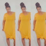 Chill dress-mustard